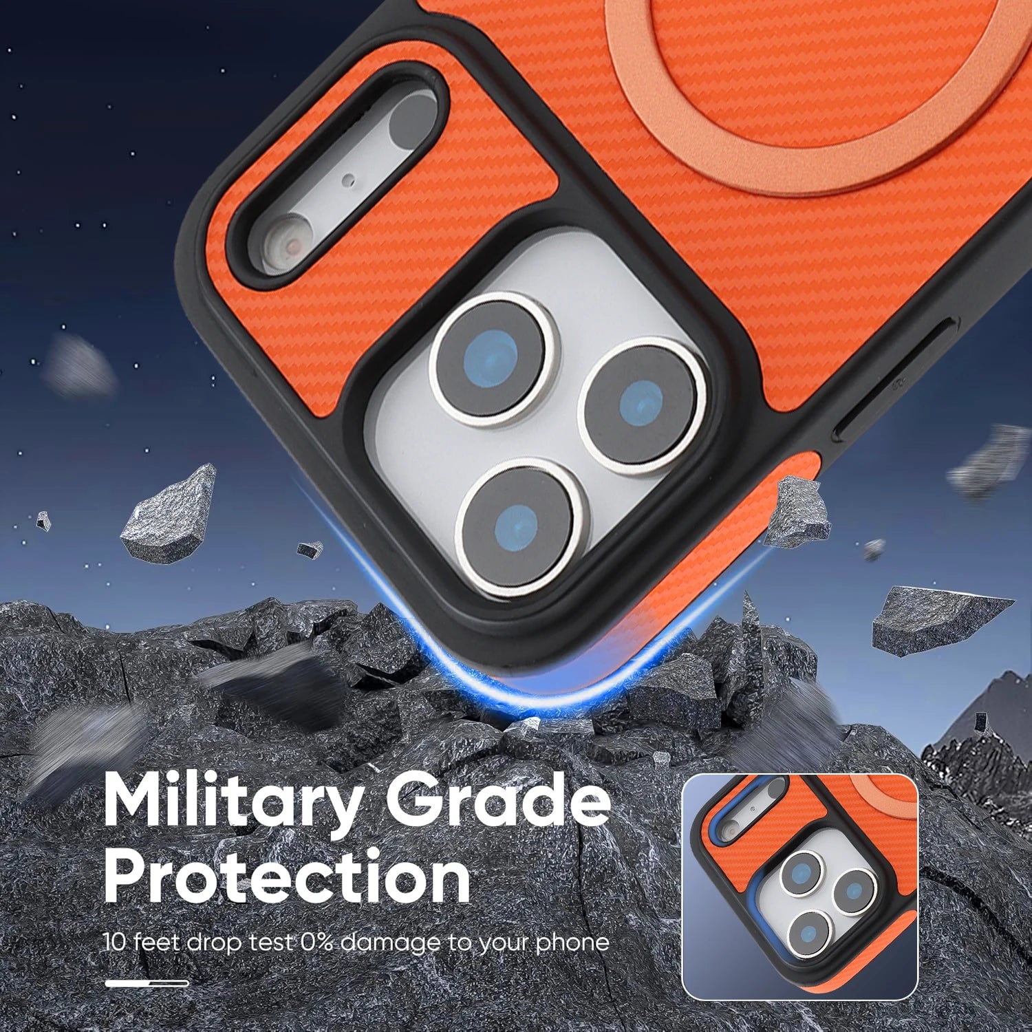 Carbon Fiber iPhone Case — MagSafe Ready, Ultra-Slim & Drop-Proof