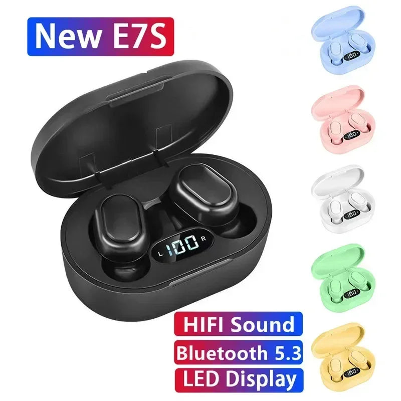 E7S Pro Wireless Earbuds — Bluetooth 5.3, Active Noise Cancellation & Waterproof Sport Headphones with Mic